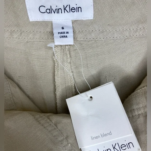 Calvin Klein Linen Pants SIZE 6 NWT - Picture 3 of 6